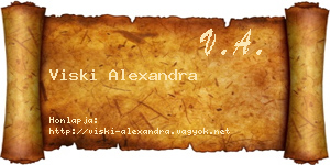 Viski Alexandra névjegykártya