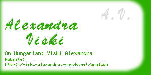 alexandra viski business card